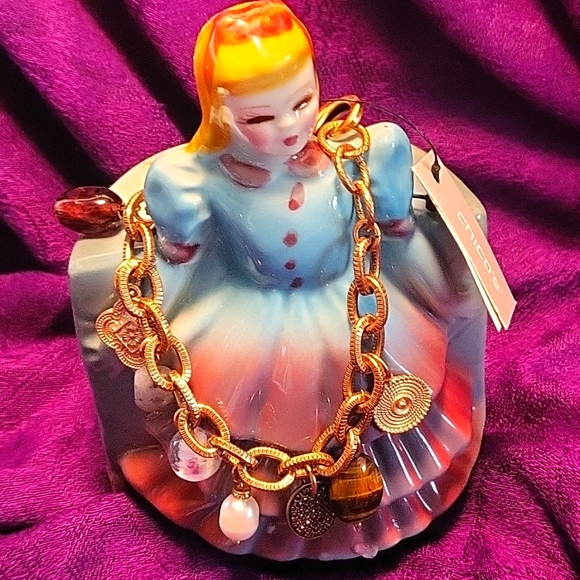 Chico's Gold Charm Bracelet - Picture 1 of 5